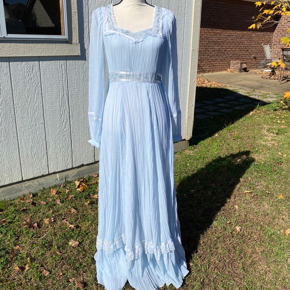 Gunne Sax size 11 Blue Maxi Dress